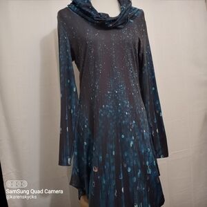 AZALEA by Firmiana Long Sleeve Cowl Neck Dress Women's Size Small